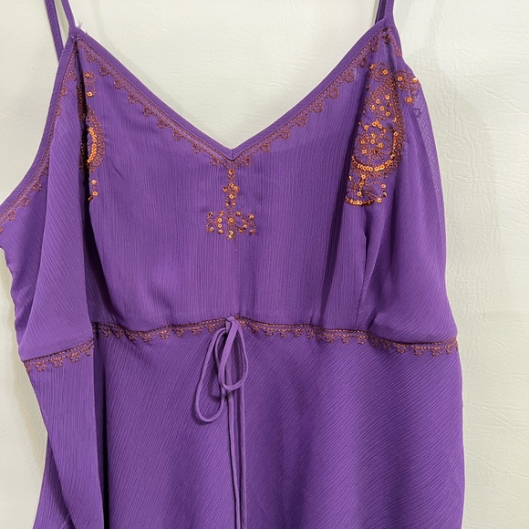 Mix It purple top with sequins boho sz 1x plus size EC - Picture 4 of 14